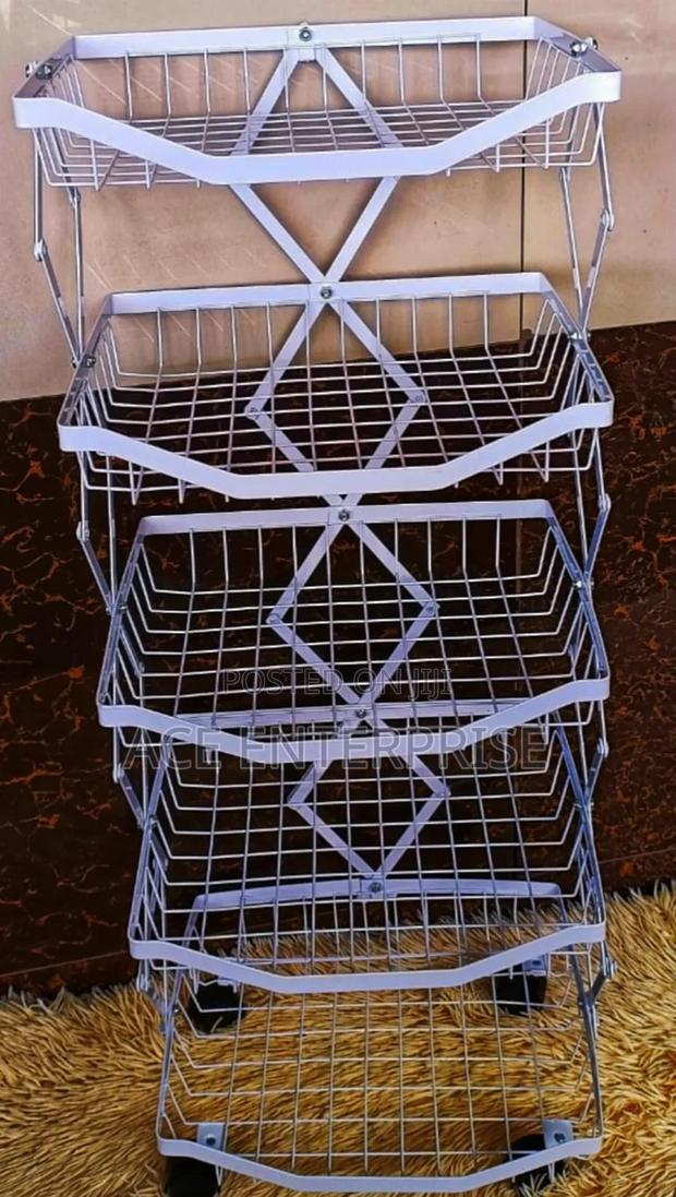 5 Tier Collapsible Multifunctional Kitchen Organizer Rack - thumbnail 3