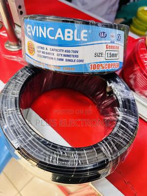 Black Evincable Single Core Copper Wire 1.5mm (90m Roll) - thumbnail 2