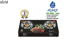 Modern Nunix 2-Burner Glass Gas Cooker – Gg Pro-004