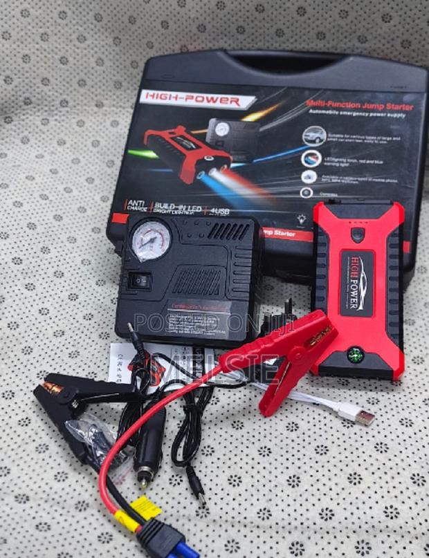 High Power Jump Starter Kit and Power Bank With Air Compressor for Car - main view
