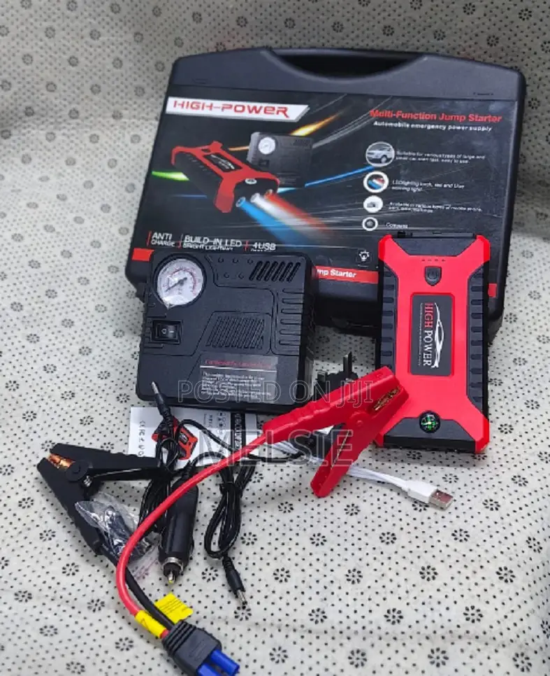 Multi-Function High Power Jump Starter and Power Bank- Air Compressor
