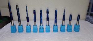 10 Piece Solid Carbide Endmills With Nano Blue Coating - thumbnail 2