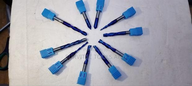 10 Piece Solid Carbide Endmills With Nano Blue Coating - thumbnail 4