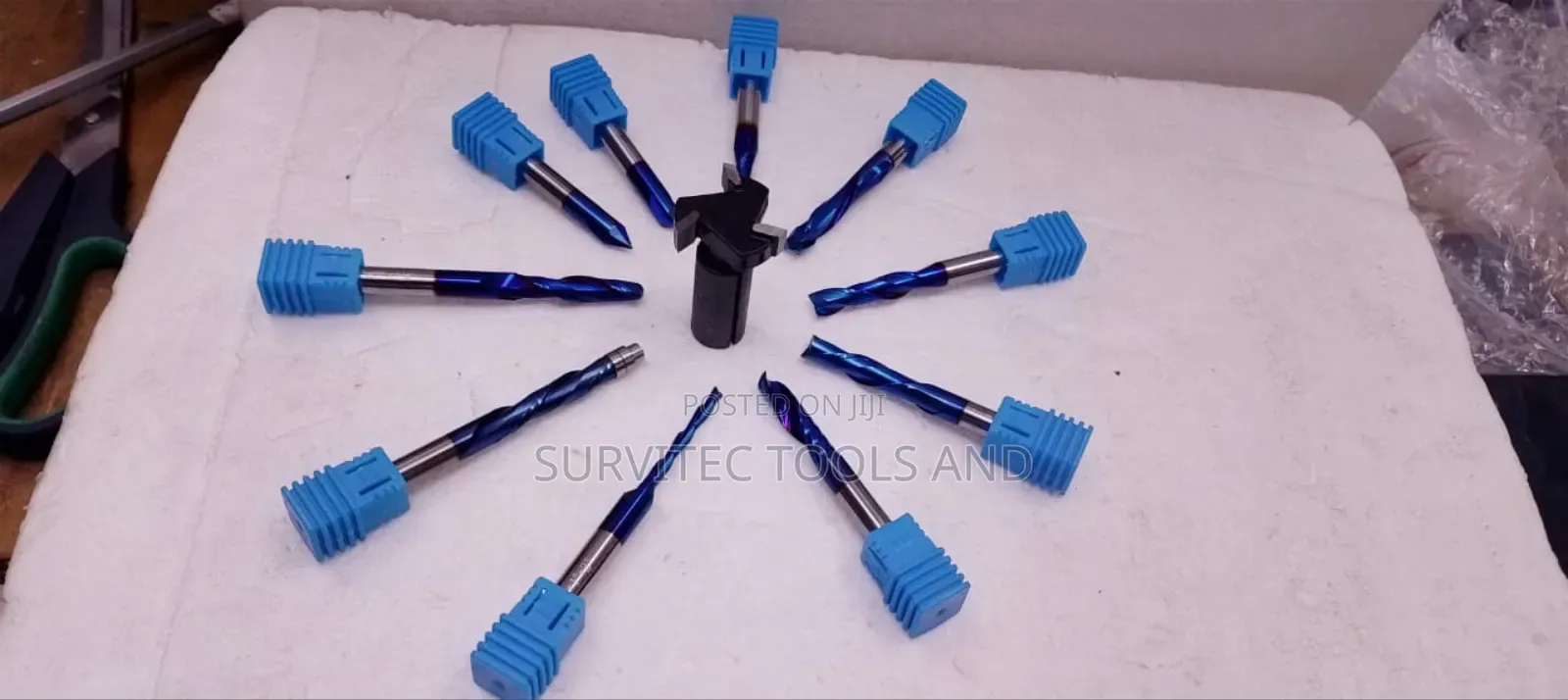 10 Piece Solid Carbide Endmills With Nano Blue Coating