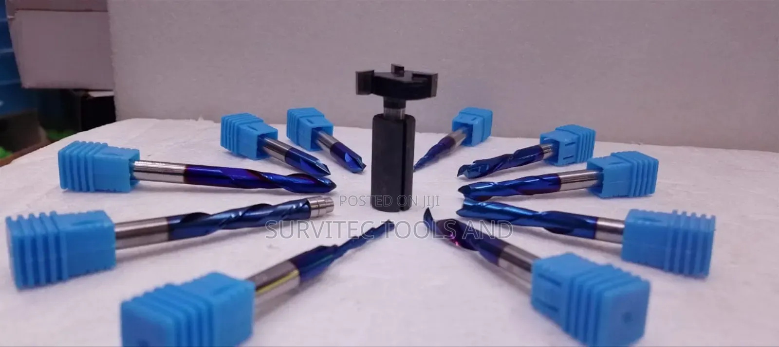 10 Piece Solid Carbide Endmills With Nano Blue Coating