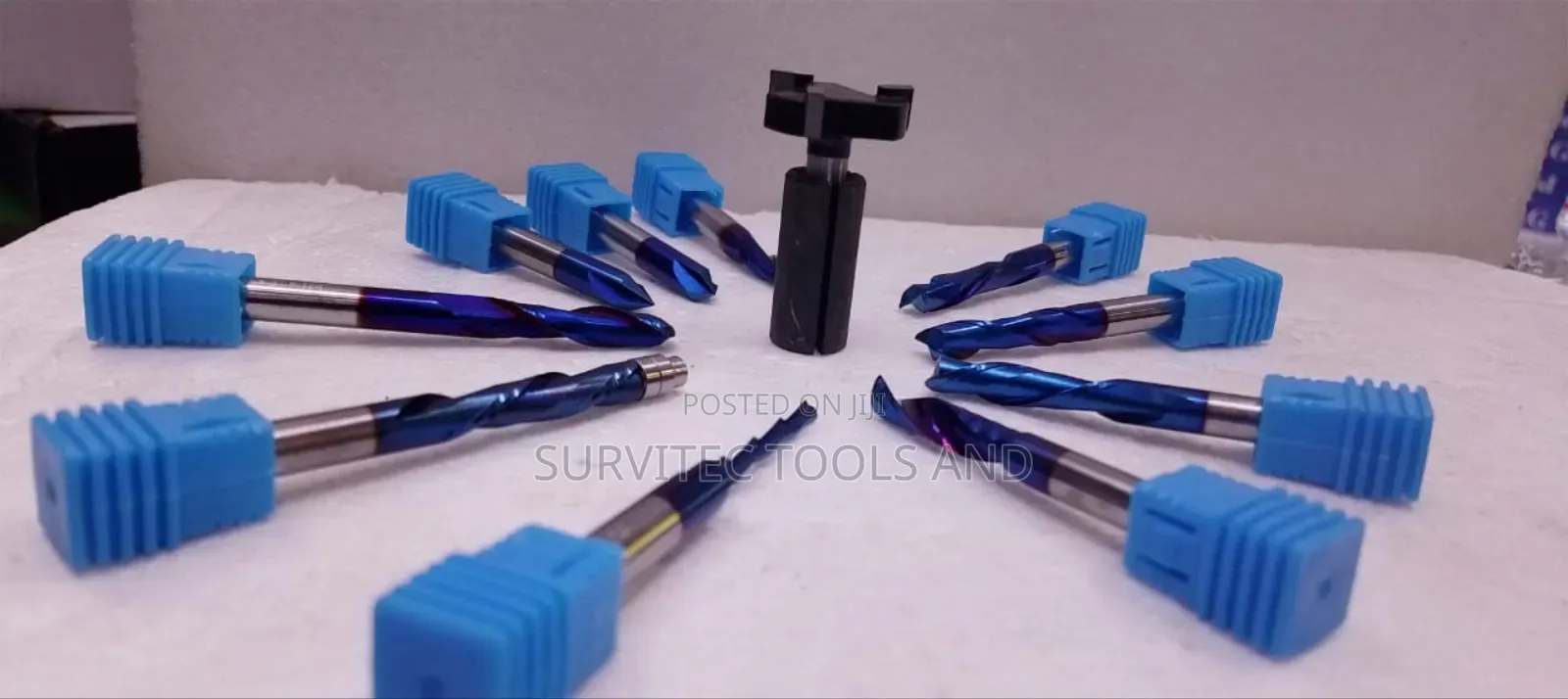 10 Piece Solid Carbide Endmills With Nano Blue Coating