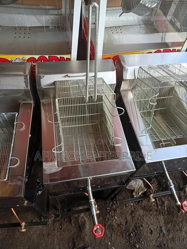 Single Tank Gas Power Deep Fryer - main view