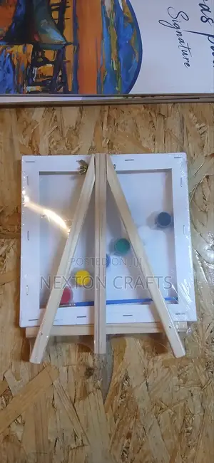 Canvas With Easel Stand , Acrylic Paint