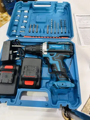 26pc Cordless Electric Hand Drill Screwdriver Set With 2 Batteries