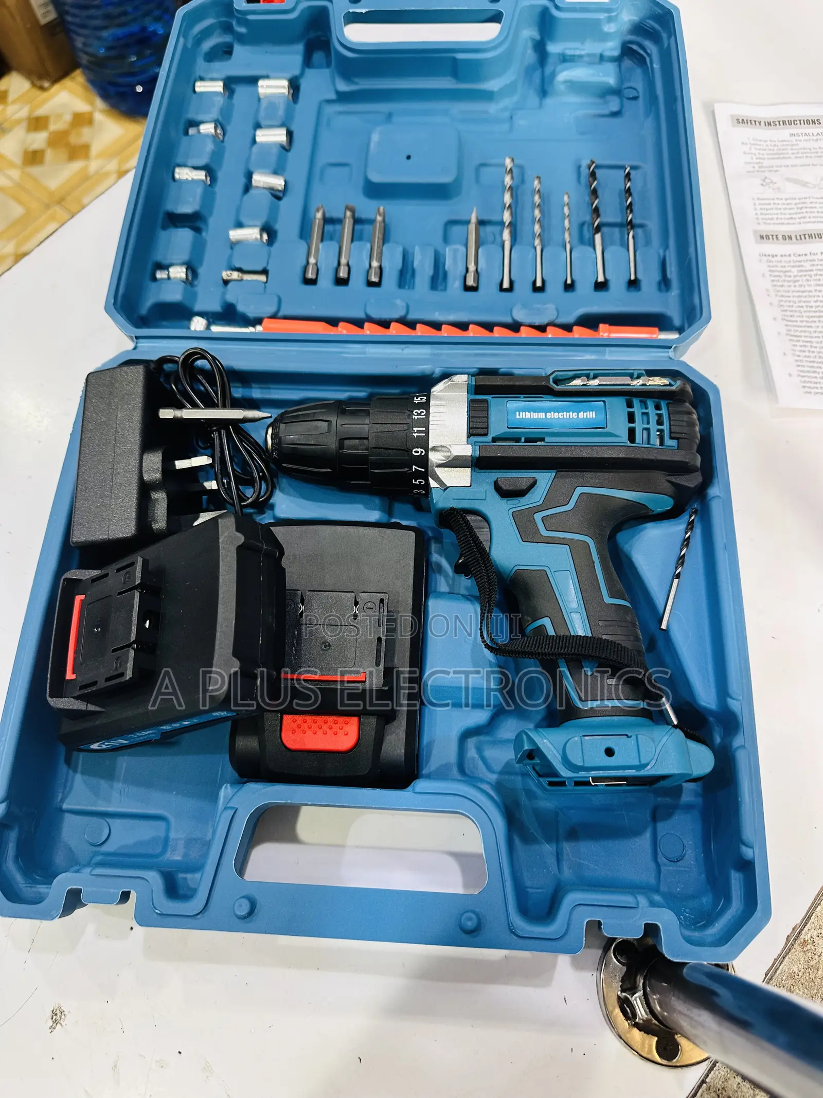 26pcs Rechargeable Cordless Hand Drill Screw Tool Kit