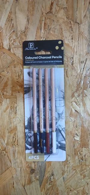 Coloured Charcoal Pencil 4pcs - thumbnail 2