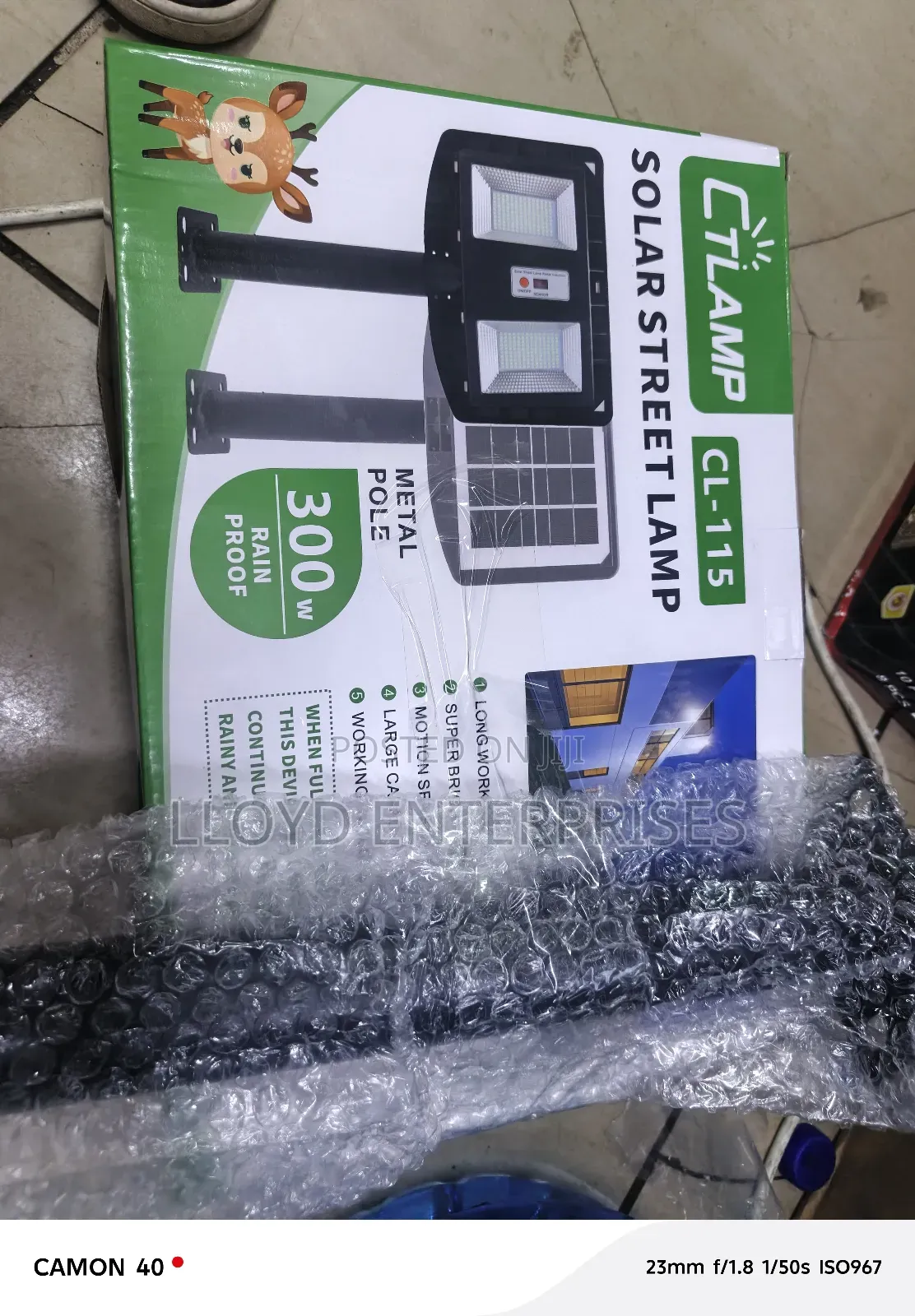 300watts Automatic Motion Sensor Solar Lamp