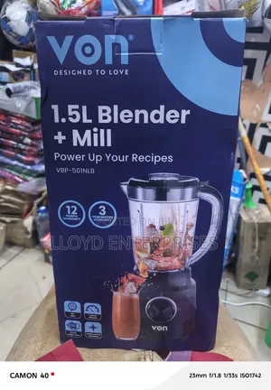 1.5 Litre 2 in 1 Von Blender 500watts