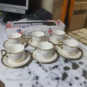 6pcs Bee Cups and Saucer