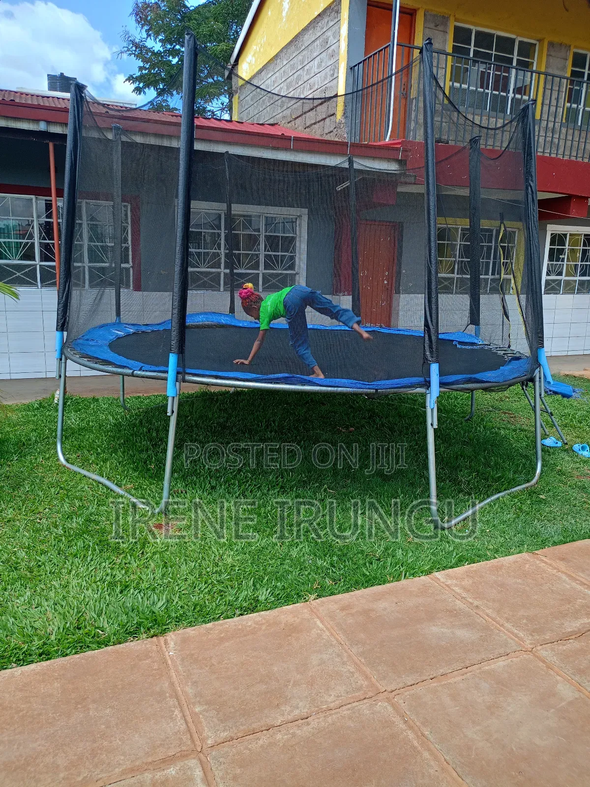 Fenced Trampoline + Trampoline