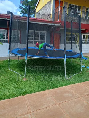 Fenced Trampoline + Trampoline