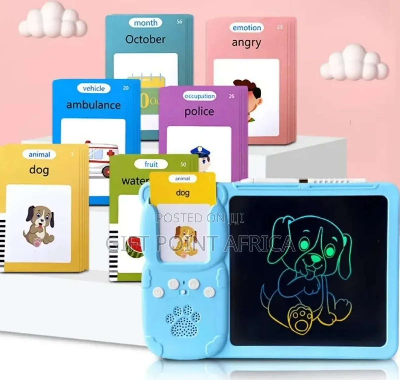 Rechargeable 2 In 1 Flashcard Reader With Writing Pad & 112 Flashcards