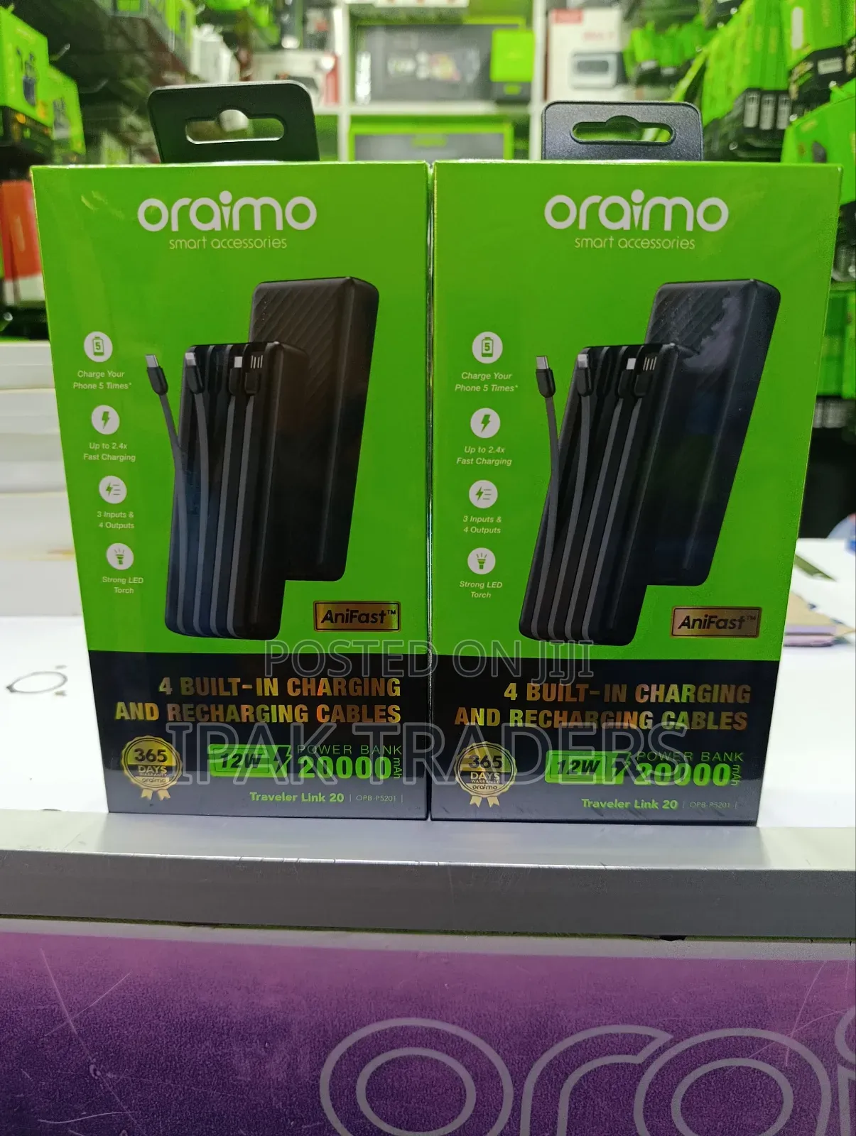 Oraimo Link 20 
Opb P5201
Powerbank