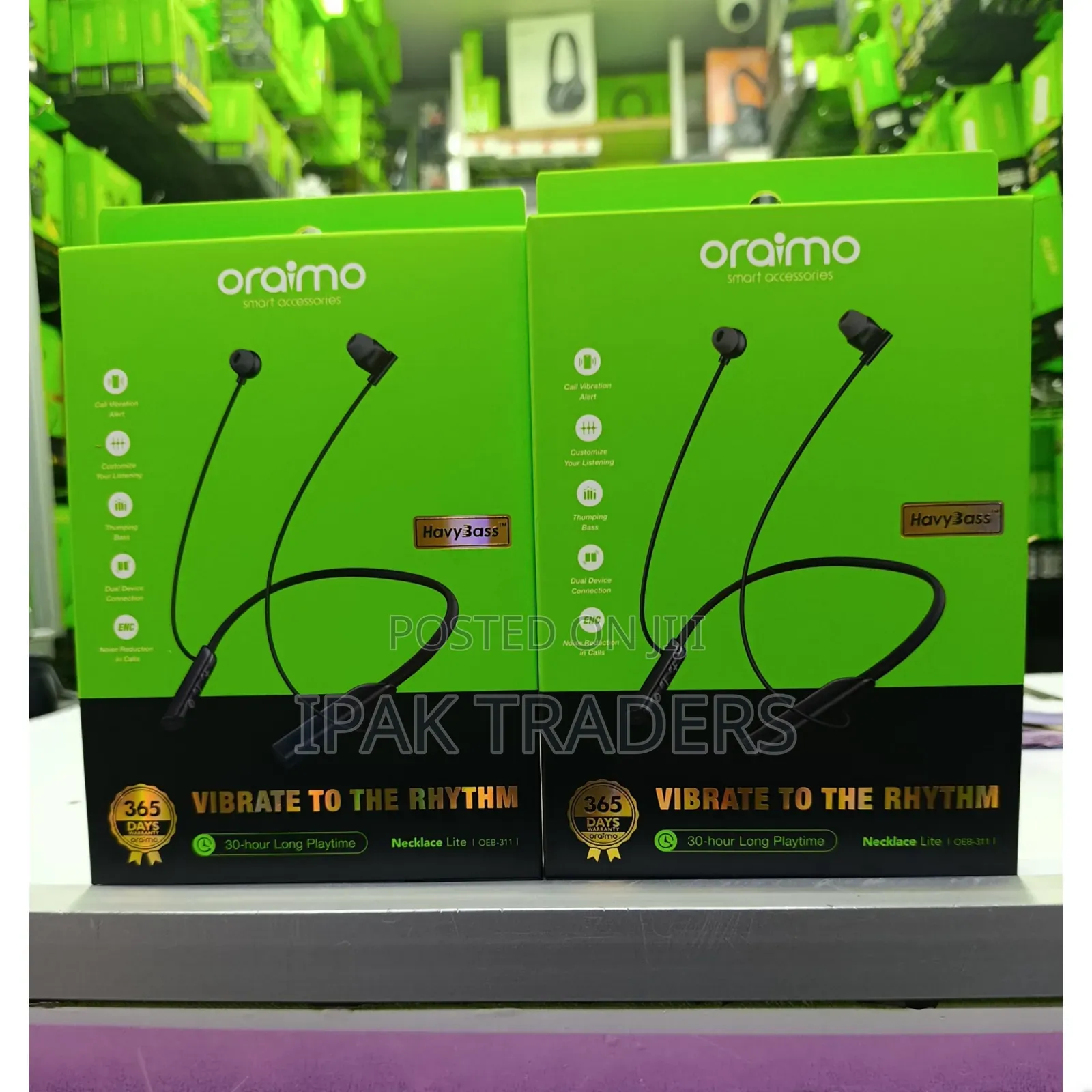 Oraimo Necklace Lite Call Vibration Wireless Headphones Neckband