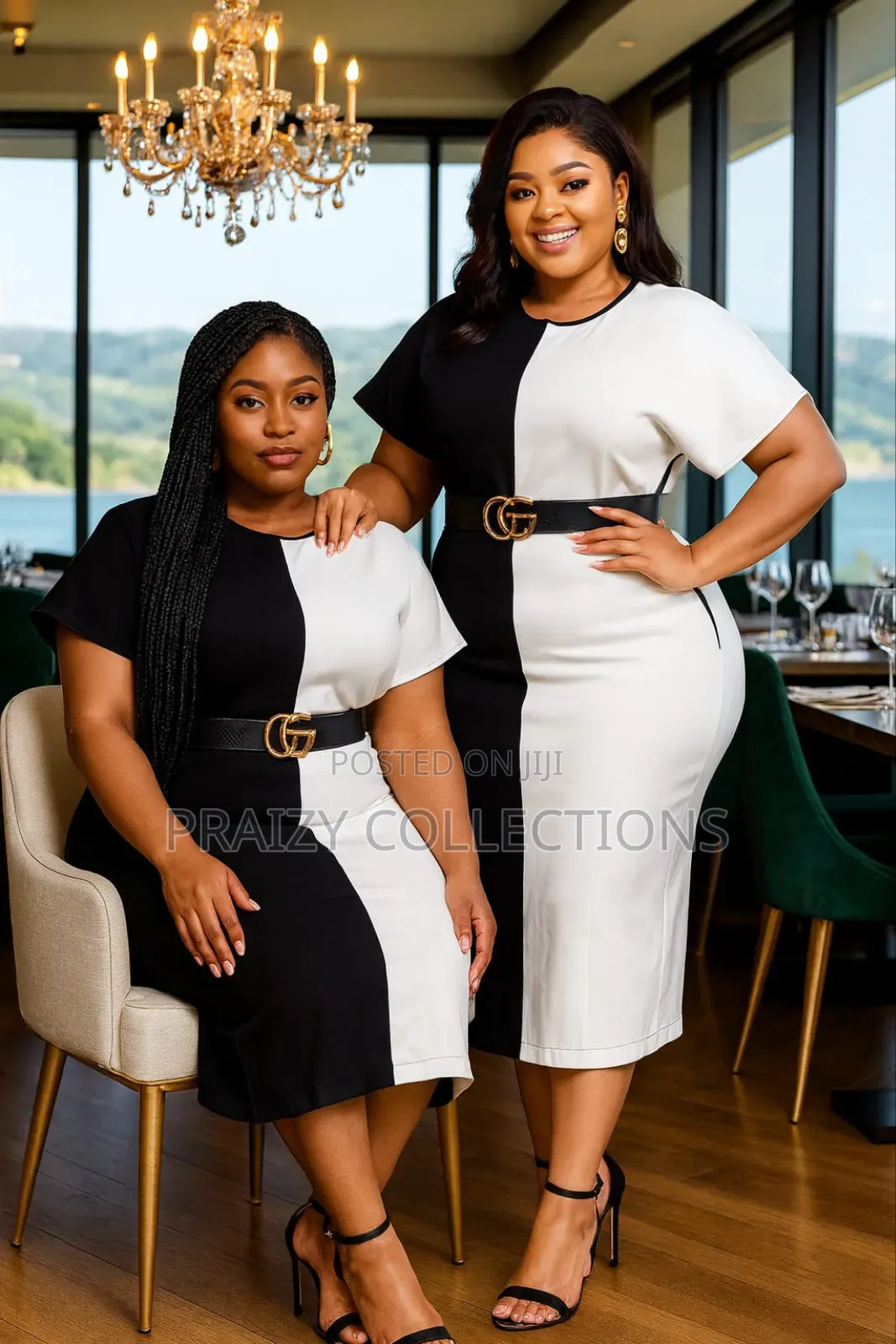 Bold 2 Block Colors Straight Dress