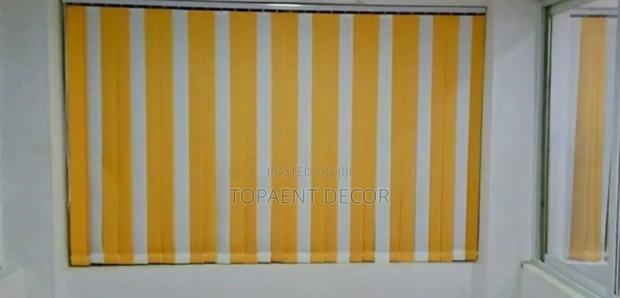 Yellow And White Beautiful Window Vertical Office Blinds - main view