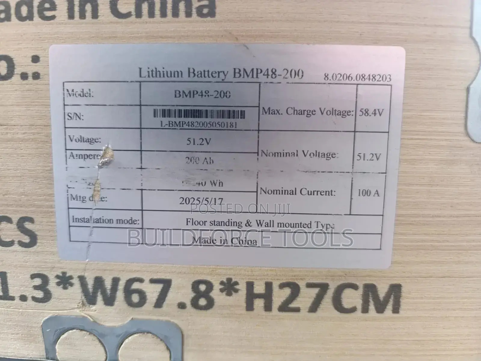 10kw 200ah 52.1v Lithium Battery
