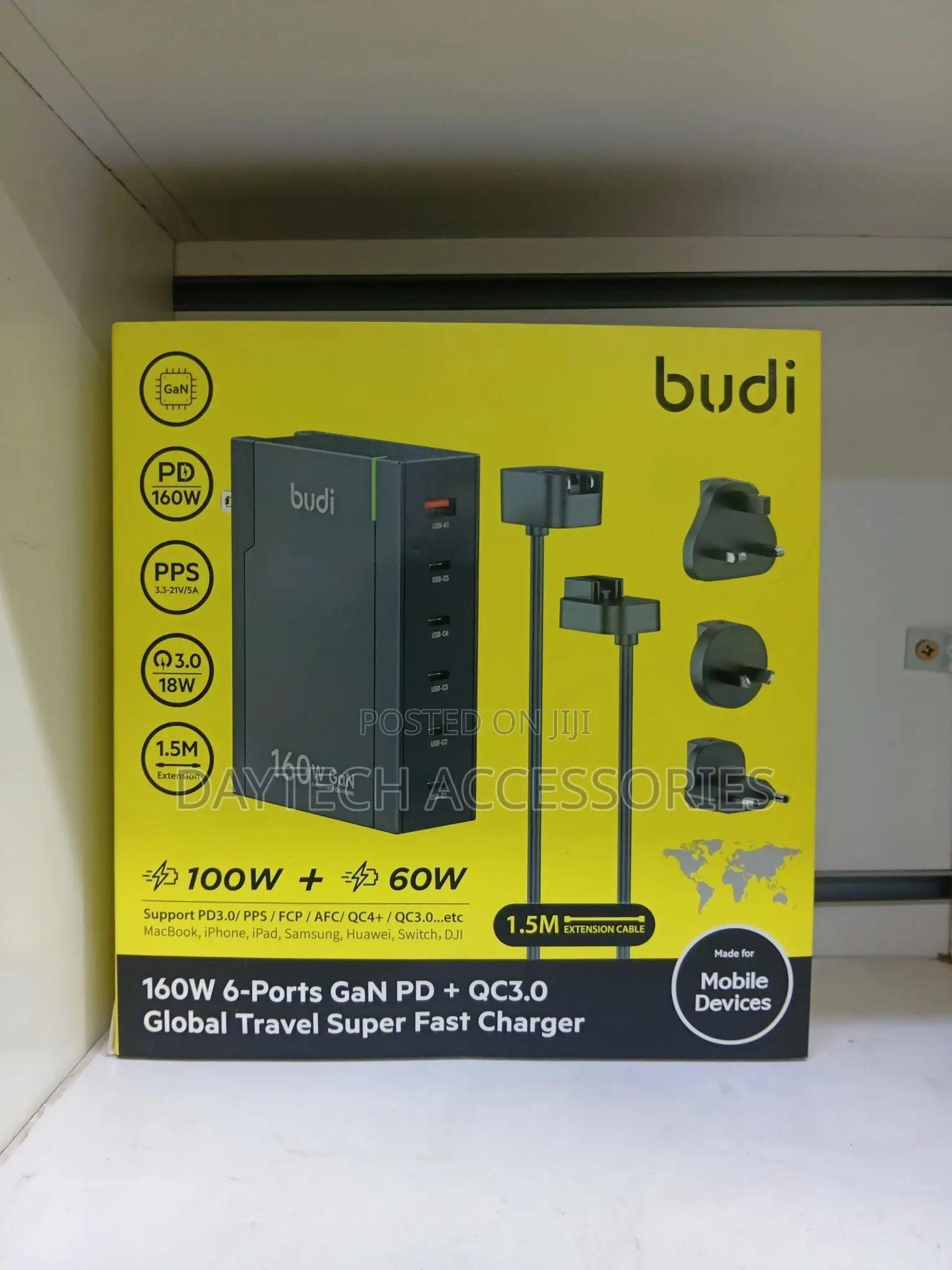 Budi - 160w 6-Ports Gan Global Travel Super Fast Charger