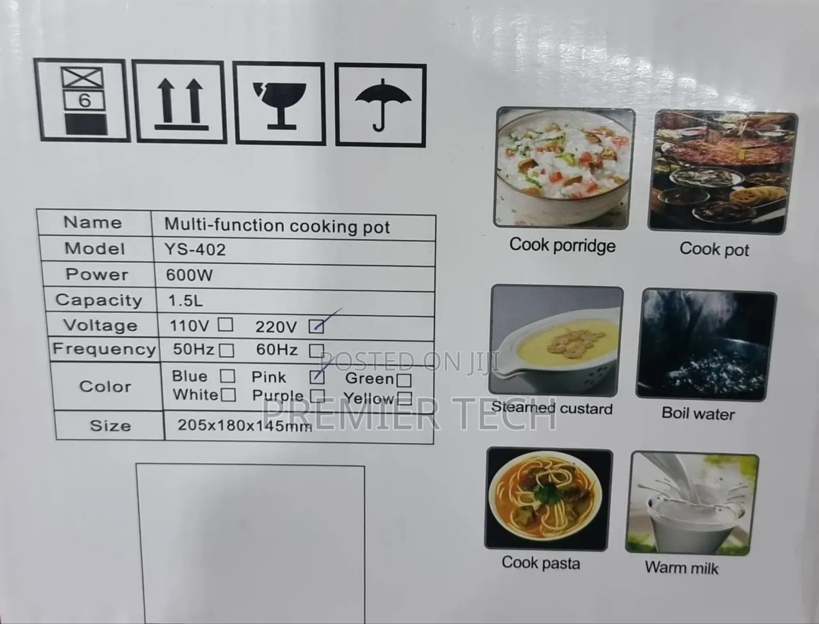 **1.5l , 600w Multifunction Cooking Pot