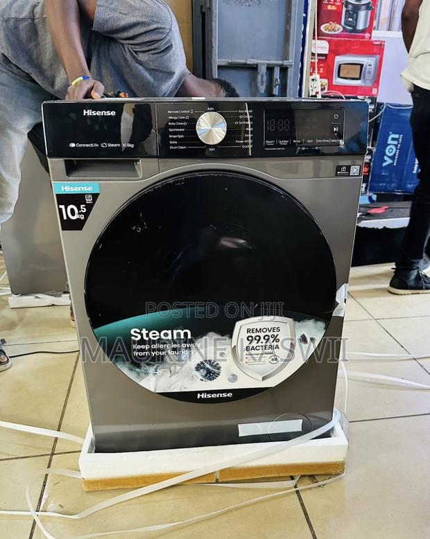 10,5 Kg Hisens Front Load Machine Spin - main view