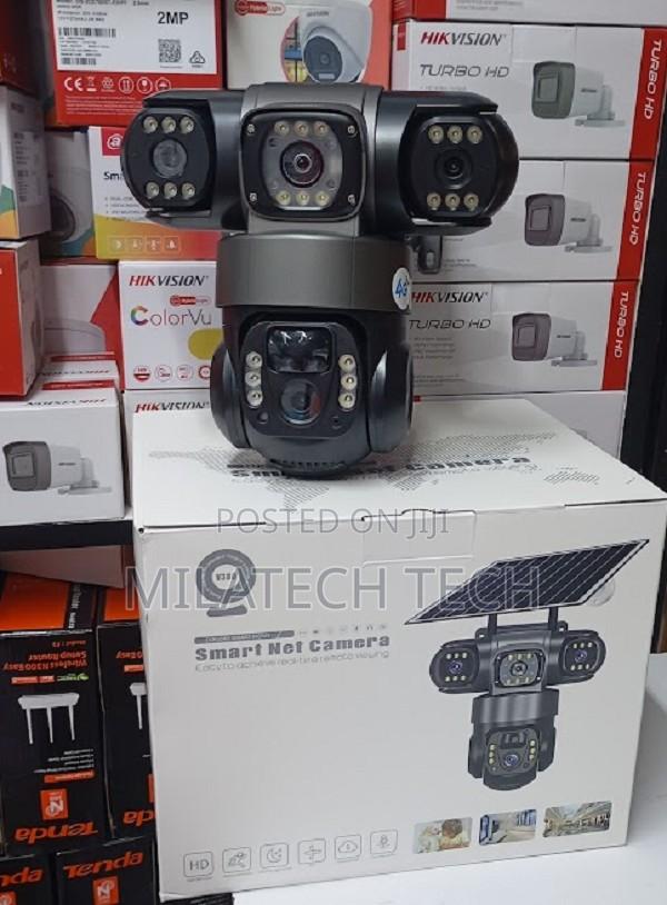 V380p Triple Lens Solar PTZ Camera ,./