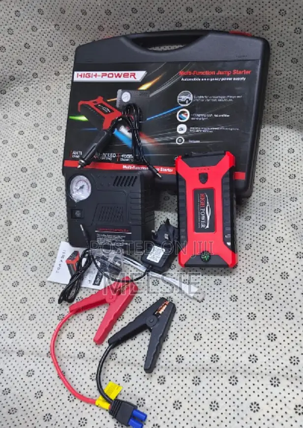 Powerful and Safe Portable Car Jump Starter With Air Compressor
