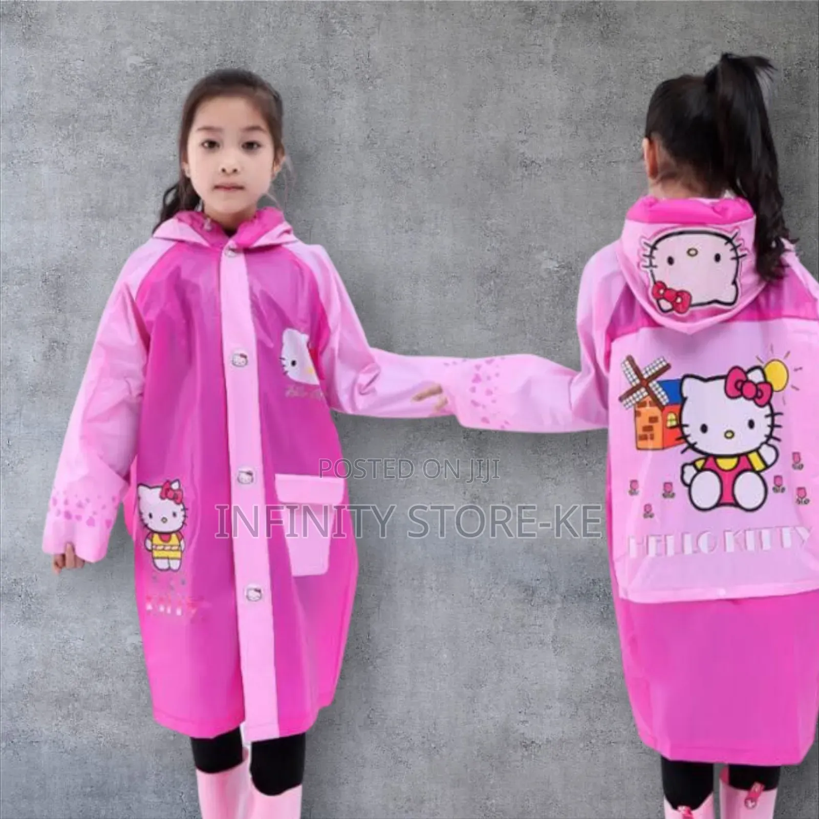 Cartoon Themed Kids Raincoat