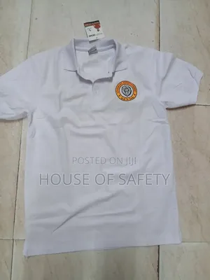 White Polo T-Shirt With Labelling at the Front