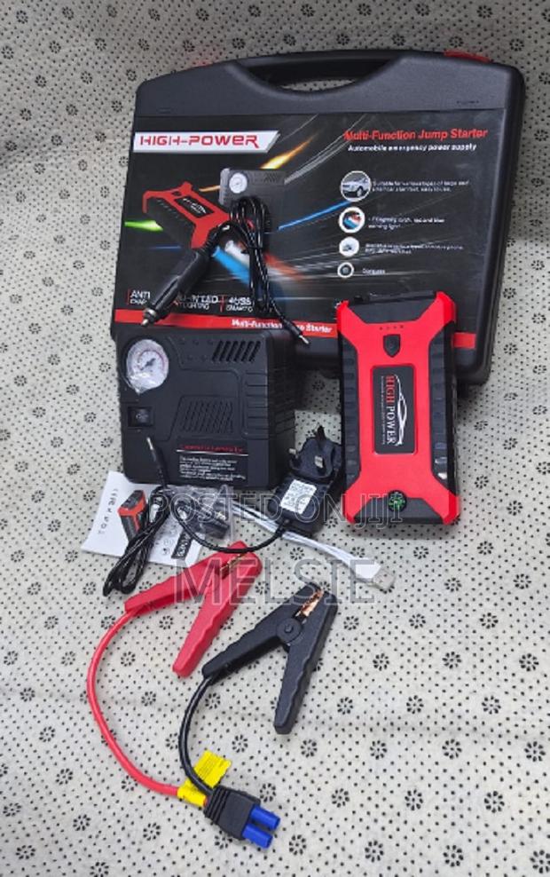 High Power Multi-Function Car Starter With Tyre Inflatorjump Starter