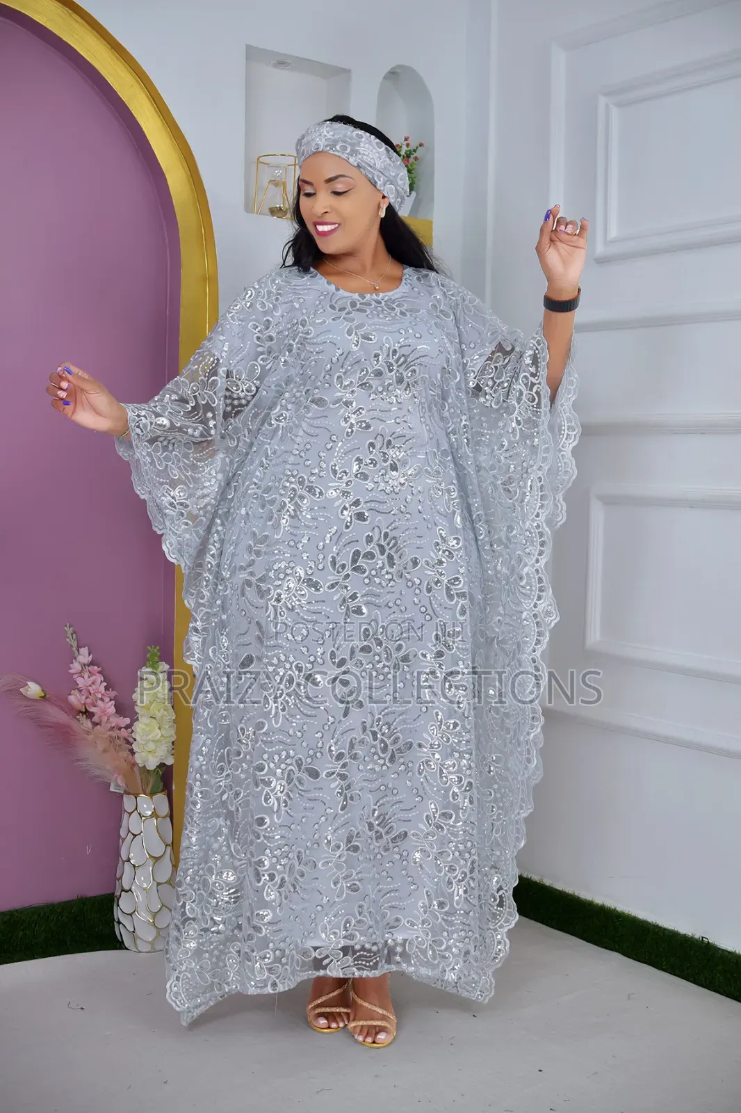 Floral Elegant Long (Maxi) Original Heavy Dera Lace Dresses