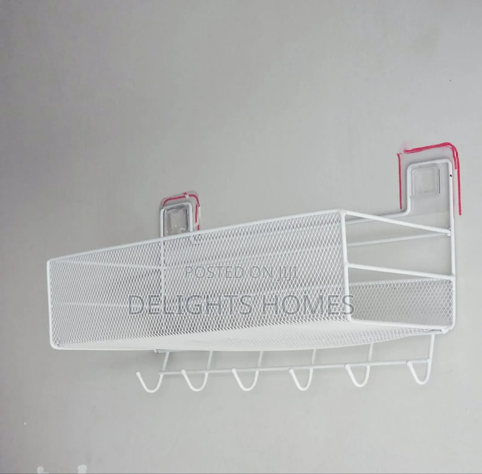 Wall-Mounted Bathroom Shelf Shower Shampoo Rack_tt