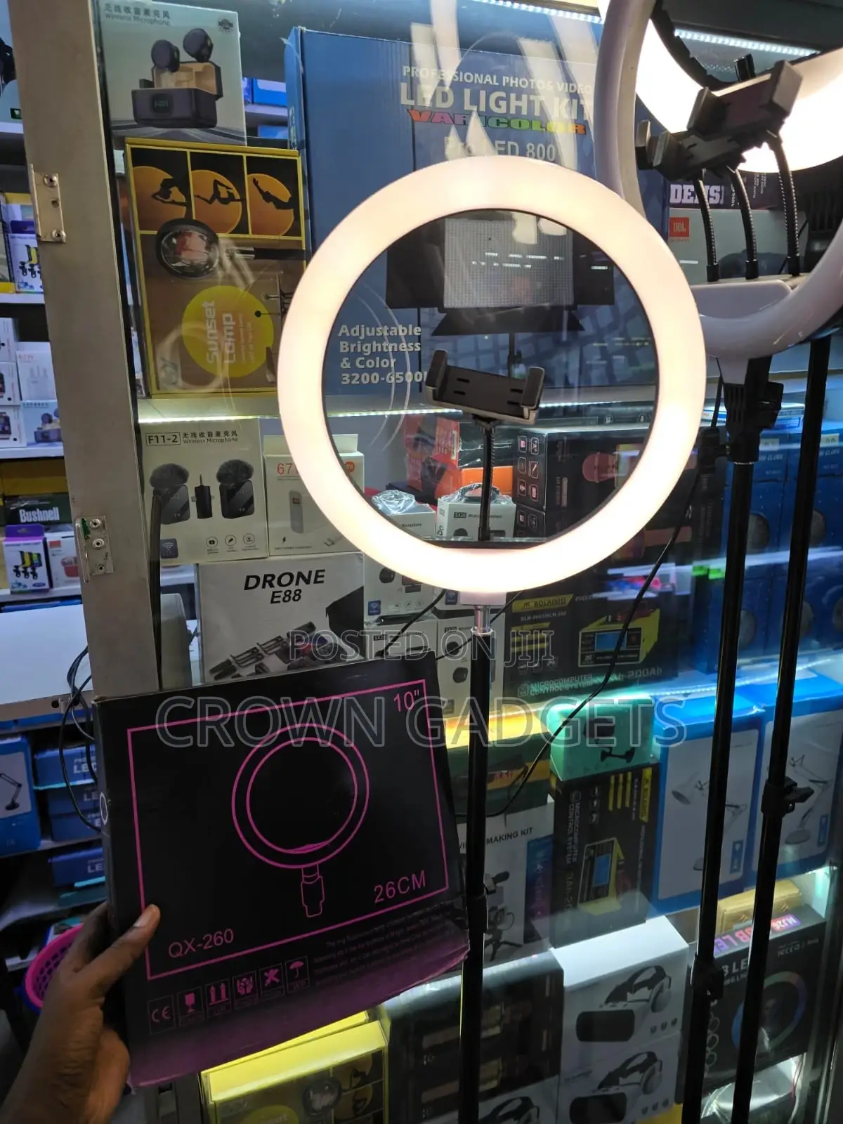 10-Inch Selfie Ring Light With Dimmable Brightness Tripod