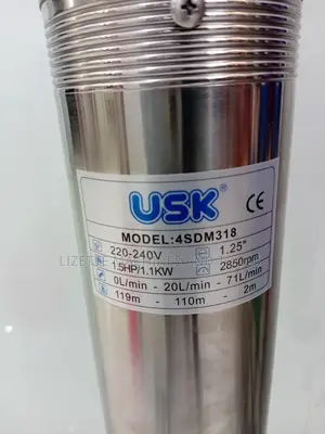 Usk 1.5hp Ac Submersible Pump 119m Head