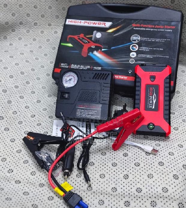 Portable Car Jump Starter Power Bank , High-Capacity Battery