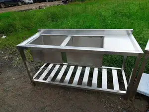 Heavy Gauge Stainless Steel Double Bowl Sink