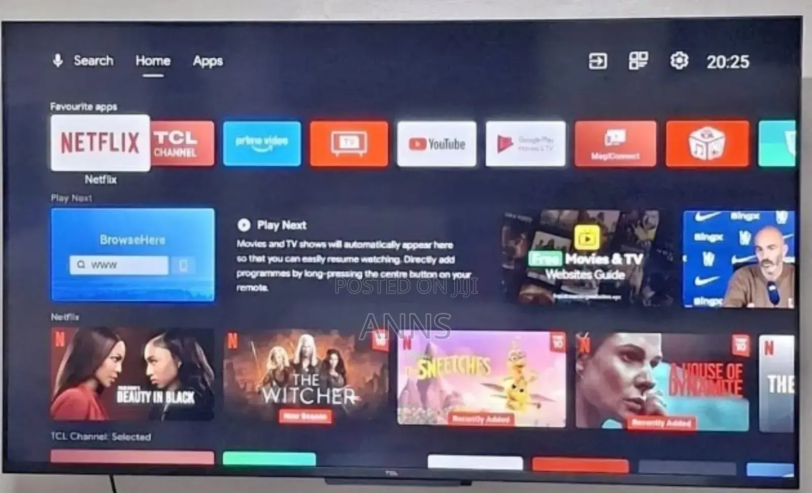 Ample Storage 55 Inch TCL Television