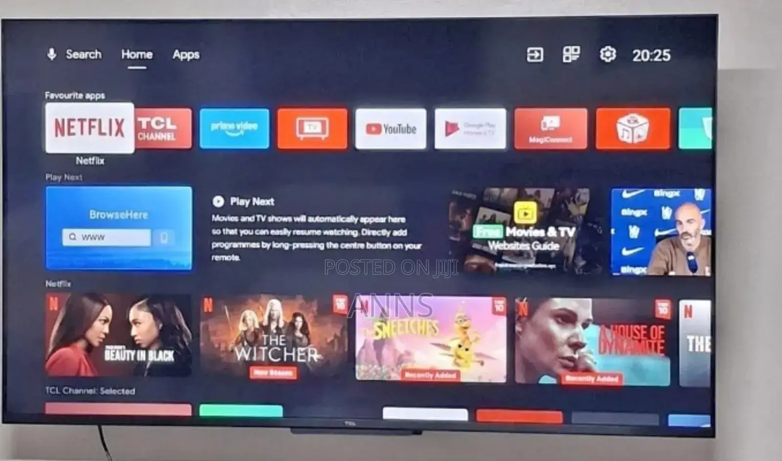 Ample Storage 55 Inch TCL Television