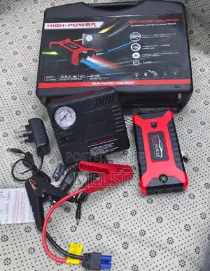 Portable Battery Booster Jump Starter With Air Compressor All-in-One