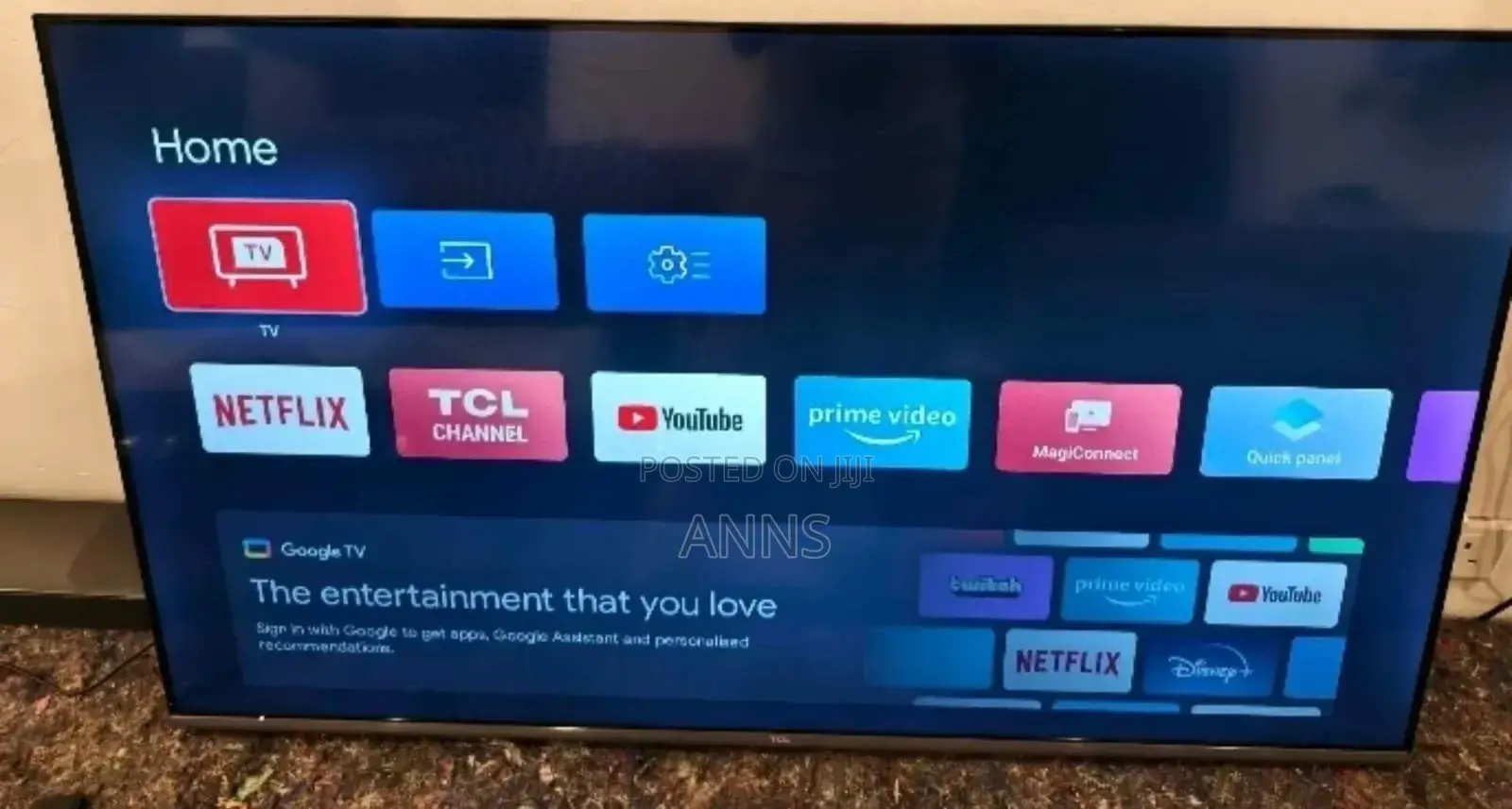Pre Installed TCL Frameless 50 Inch 4 K Television