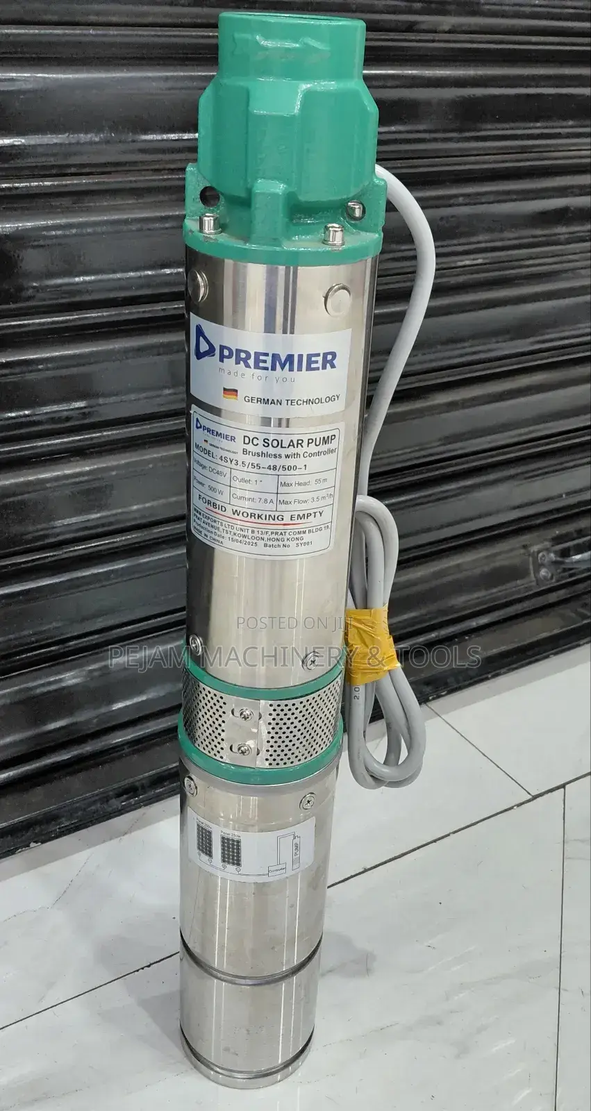 Premier 500w/48v Dc Solar Submersible Pump