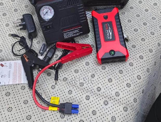 High Power Jump Starter and Power Bank With Inflator Air Compressor