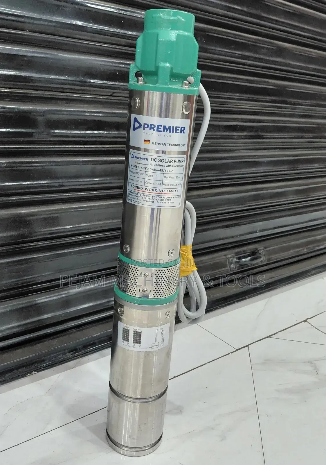 Premier 500w/48v Dc Solar Submersible Pump