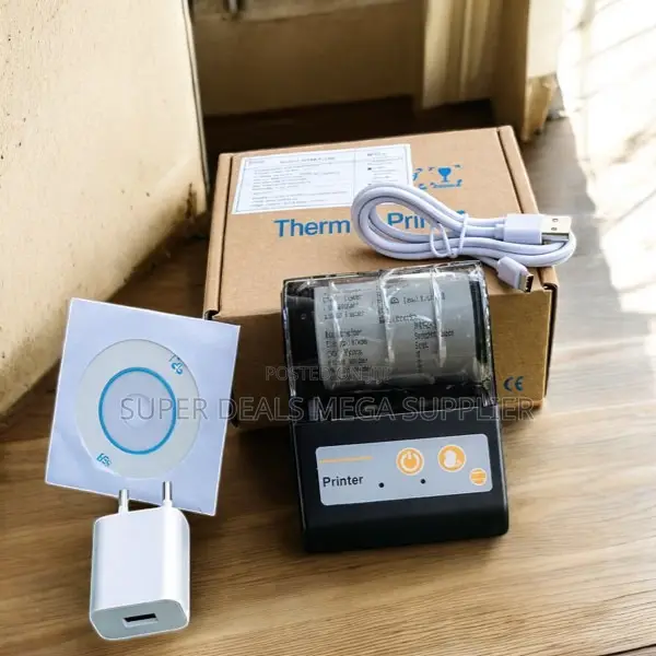 Mini 58mm Receipt Printer With Rechargeable Battery Support