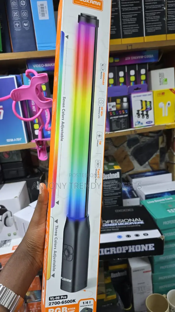Plokama Vl-06 Pro Rgb Video Light With Tripod Mount