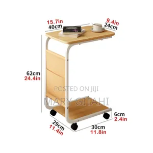 *2 Layer Trolley Side Table With Matching Insert Pocket Now